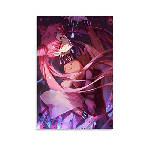 VOUERD Pintura del Arte de la Pared de la Lona Sin Marco 60X90cm Póster de Anime Black Lady Sailor...