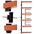 Lumber Storage Rack Board Basement Storage Wall Mounted Rack Max 600 lb Steel with 6-Level Wall Mount, Indoor & Outdoor, 2 Pack