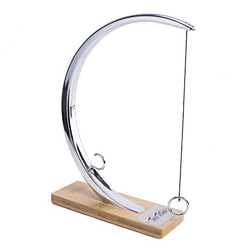 Tiki Toss Ring Toss Game for Adults & Kids – 13 Inch Desktop Edition - Hook and Ring Games with String and Hooks for Indoor Use, Man Cave Decor & Stuff, Gifts for Men - Chrome - Thumbnail 2