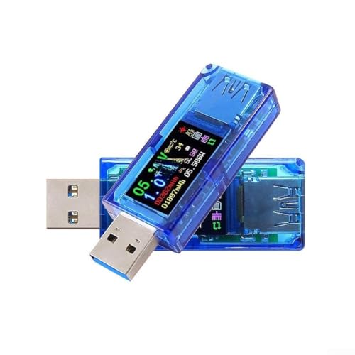 Probador USB Pantalla LCD a color Pantalla IPS de 0.96 pulgadas Amplio Voltaje 3.70V-30.00V Identificación de carga rápida para QC2.0 para QC3.0 Almacenamiento de datos de medición de alta precisión
