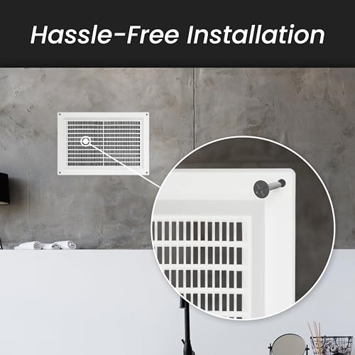 Repa Market 25 x 25 cm / 250 x 250 mm Kunststoff Weiß – Entlüftungsabdeckung – quadratische Kanalabdeckung – Lüftungsschlitze – Schutzgitter – HVAC-Belüftung