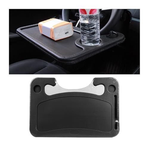 CGEAMDY Bureau Volant Voiture Plateau Volant, Table À Manger pour Volants De Voitures, Plateau De Volant-Voiture Double Plateau Repas Voiture, Portatif Bureau...