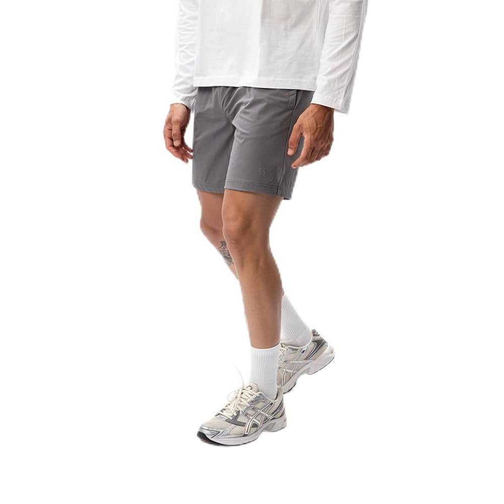 Men's 7" Training Shorts | 86% Nylon 14% Spandex | YKK Zip + Open Pocket | Inseam Gusset | Gym, Running, Workout | Reflective Detail-image-29