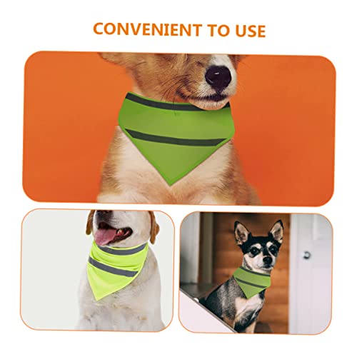 Toddmomy toalha triângulo animal de estimação equipamento de caminhada bandana refletiva para cachor