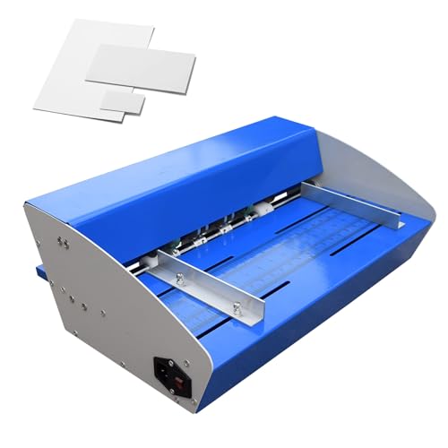 電動折り目付け機、紙折り目付け穿孔機、折り目深さ調整可能折り目付け機、3 in 1 折り目打ち機、幅広圧着機、書類、写真に最適