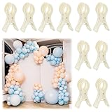 LemonRoad 10 Stück große Ballonbogen-Clips, Kunststoff, transparent, Hintergrund, Federklemmen, 8,9 cm, robuster Clip für Ballonbogen-Set, Geburtstagsdekoration, Handwerk, Holzbearbeitung, Fotografie