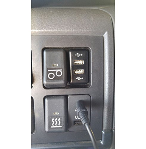 Timloon Dual USB Car Charger 5V 2.1A/2.1A Dual USB Power Socket for Smart Phone Ipad iPhone Use for Volvo FH FH12