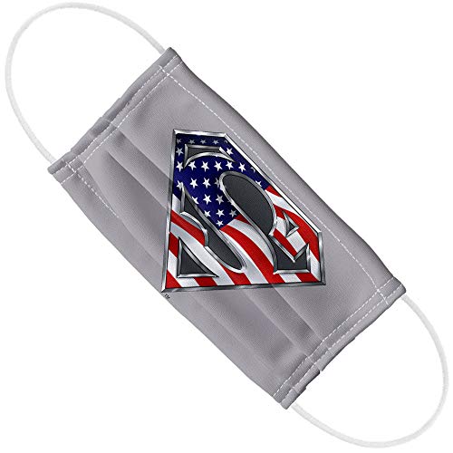 Popfunk Superman All-American 1-Ply Reusable Face Mask Covering with Adjustable Nose Wire, Unisex
