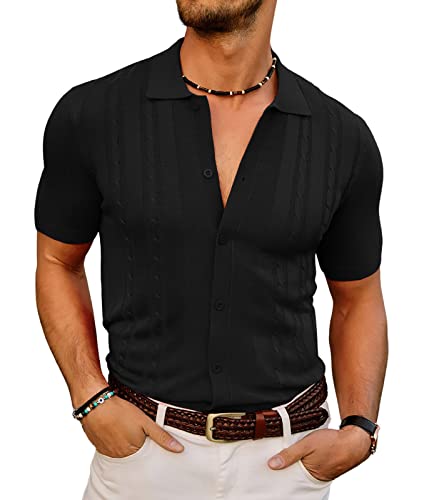 Polo de golf texturé col en V PJ PAUL JONES pour homme en maille respirante
