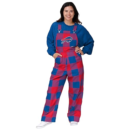 FOCO Buffalo Bills NFL Womens Plaid Bib Overalls - L by FOCO - Used condition - US$52.07