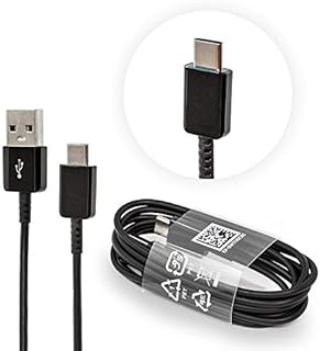 Genuine Samsung Fast Adaptive Mains/Car Charger & Samsung USB Type C Charge & Sync Data Cable (Samsung Galaxy A3 (2017), Black Lead (ONLY) Type C USB - EP-DG950)