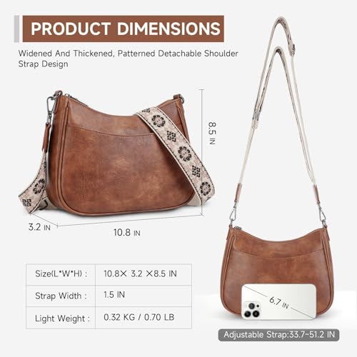 Image of ITALISH Sling Bags for Women PU Leather Crossbody Ladies Purse for Women and Girls with Adjustable Strap