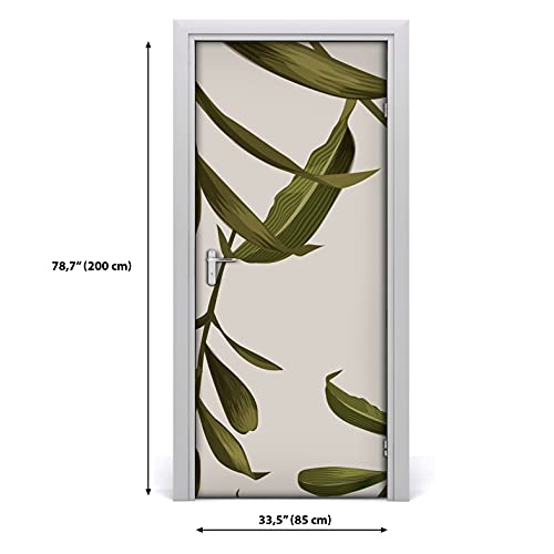 Vinilo para puerta autoadhesivo impermeable lavable 77x200 cm hojas 4