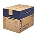 Bankers Box SmoothMove Prime Moving Boxes, Tape-Free, FastFold Easy Assembly, Handles, Reusable, Large, 24 x 18 x 18 Inches, 6 Pack (0062901)