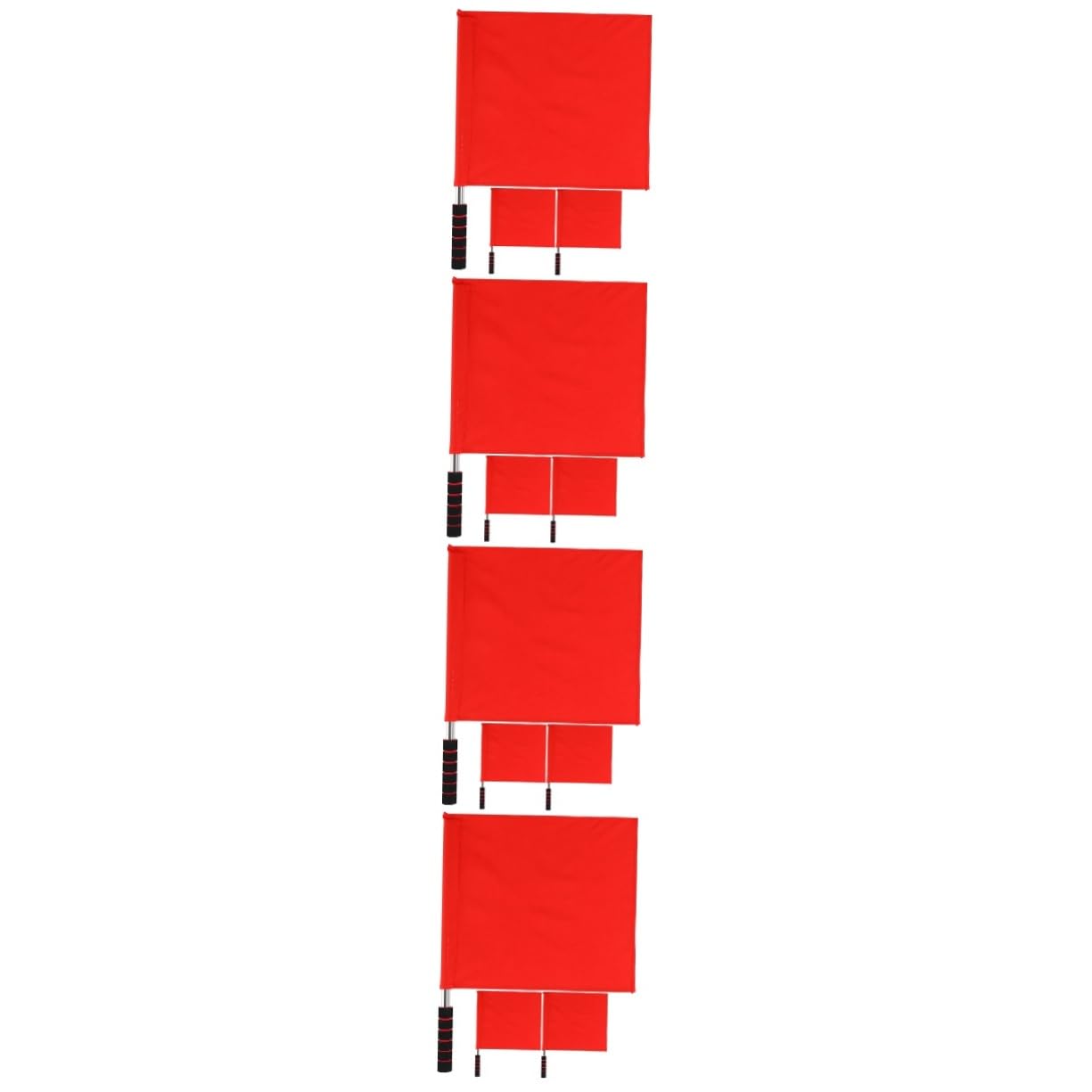 POPETPOP 4 Set Bandiere Segnalazione Per Sportivi Bandierine Maneggevoli Inossidabile Per E Guardalinee Calcio E Altri Sport All 3 * 4