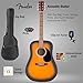 Fender Dreadnought Acoustic Guitar - Sunburst Bundle with Gig Bag, Tuner, Strings, Picks, and Austin Bazaar Instructional DVD