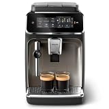 PHILIPS Expresso broyeur Série 3300 5 Boissons, Écran tactile coloré, Mousseur à lait classique, SilentBrew, Broyeur 100% Céramique, Machine à café à grain Noir Chrome (EP3326/90)