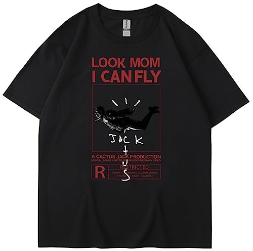 Silver Basic Travis×Ky Jack Astroworld Hiphop Summer Tee Mens Sportive