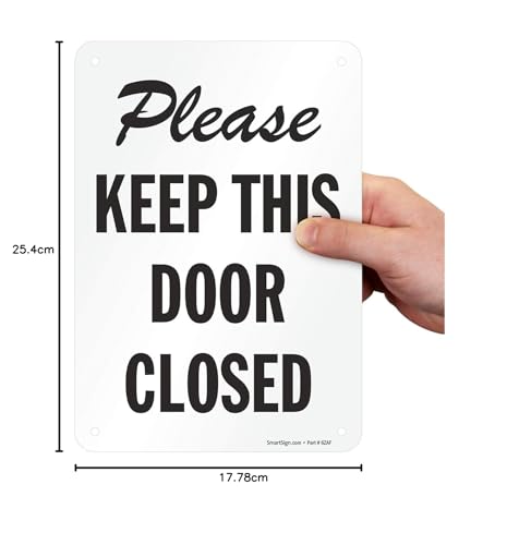 SmartSign Znak "Please Keep This Door Closed" | 18 cm x 25,4 cm plastik