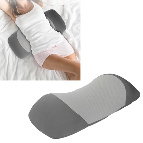 Oreilet Cojin Lumbar Silla Oficina, Almohada Lumbar Viscoelástica Ergonómico para Dormir, Respaldo Asiento Coche Soporte Transpirable para Aliviar el Dolor Espalda Baja Almohada