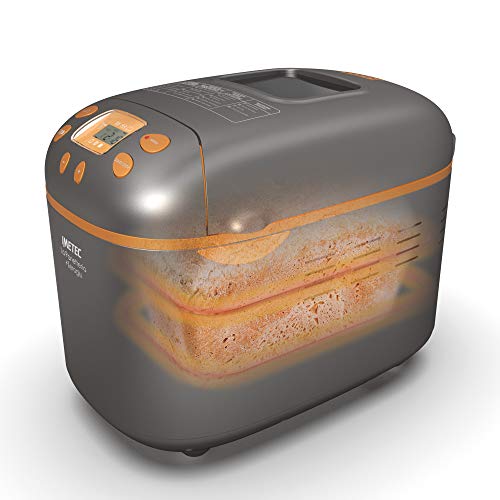 Imetec La Panetteria +Zeroglu, Gerät für Brot, Ciabattas, Brötchen und Kuchen mit natürlichen und glutenfreien Mehlsorten, 20 Programme, 2 Rührschaufeln, kontrollierte Aufgehtemperatur, Rezeptheft – Bild 7