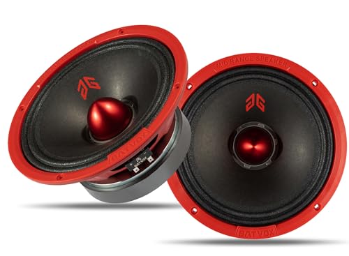 Haut-parleur de porte audio MX80E2 de 20,3 cm rouge 640W pour système stéréo de voiture