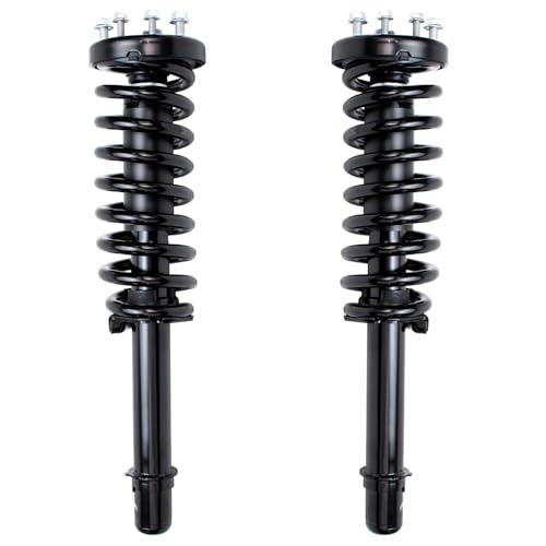 Image of Detroit Axle - 2.4L 14pc Front Suspension Kit for 2003-2007 Honda Accord, Ball Joints Sway Bars Tie Rods Boots Struts with Coil Spring 2004 2005 2006 Replacement Ready Struts Shocks Assembly
