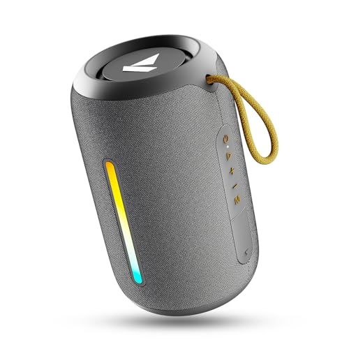 Boat Stone 352 Pro/Stone 358 Pro w/ 14W Signature Sound, Up to 12 Hours Playback, RGB LEDs, TWS Feature, Built-in Mic, BTv5.3, Free Music Streaming on JioSaavn Bluetooth Speaker (Groovy Grey) view 1