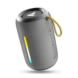 boAt Stone 352 Pro w/ 14W Signature Sound, Up to 12 Hours Playback, RGB LEDs, TWS Feature, Built-in Mic, BTv5.3, AUX Port, IPX5 & Type-C Interface Bluetooth Speaker(Groovy Grey)