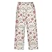 voucong Fashion Merry Christmas Gold and Red Snowflake Pajamas Long Pants Lounge Loose-fit Sleepwear Holiday with 2 Pockets