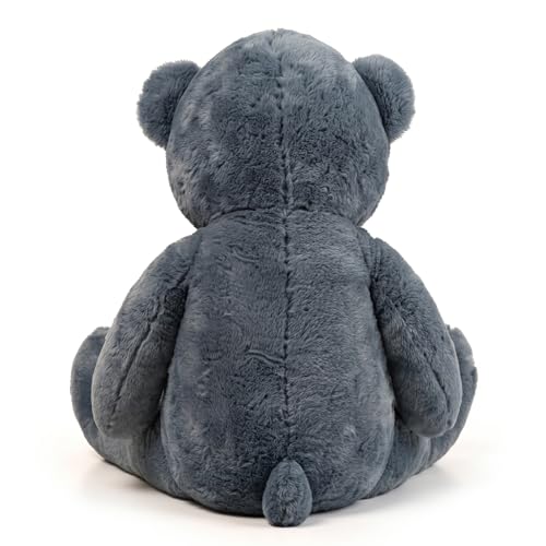 Image of 5 Feet Giant Grey Teddy Bear for Girls | Big Size Soft Plush Hugging Teddy | Large Standing Teddy Bear with Bow | Cute Birthday, Anniversary & Valentine Gift for Kids & Girlfriend