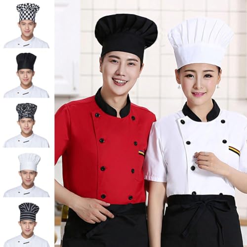 Chapéu de chef, chapéus de chefes ajustáveis para adultos, chapéus de chef de cozinha, chapéu de che