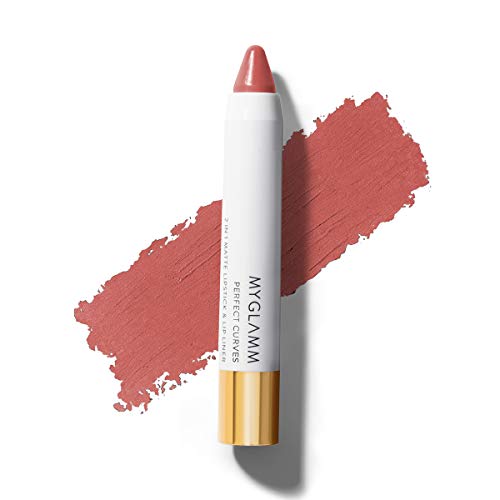 Image of MyGlamm Perfect Curves Matte Lip Crayon (Spice It Up), 4.54 g - PETA Approved & Vegan