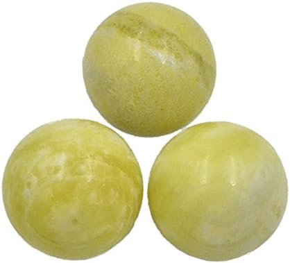 AD Beads Bola redonda de armonía con piedras preciosas naturales, esfera curativa de cristal, masaje, roca de 20 1.969 in (05 jade limón oliva,