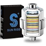 20-Stage Shower Filter-Shower Head Filter for Hard Water, with 1 Replaceable Cartridges, High Output Shower Water Filter for Removing Chlorine and Fluoride, Polished Chrome