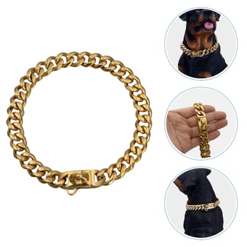 Collier en chien acier inoxydable or résistant contre l'usure - 8