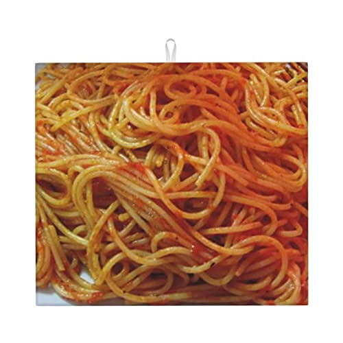 PanaRL Amare gli spaghetti, Tappetini per asciugare i piatti, Tappetino assorbente per scolapiatti Tappetino per lavello 41X46 cm