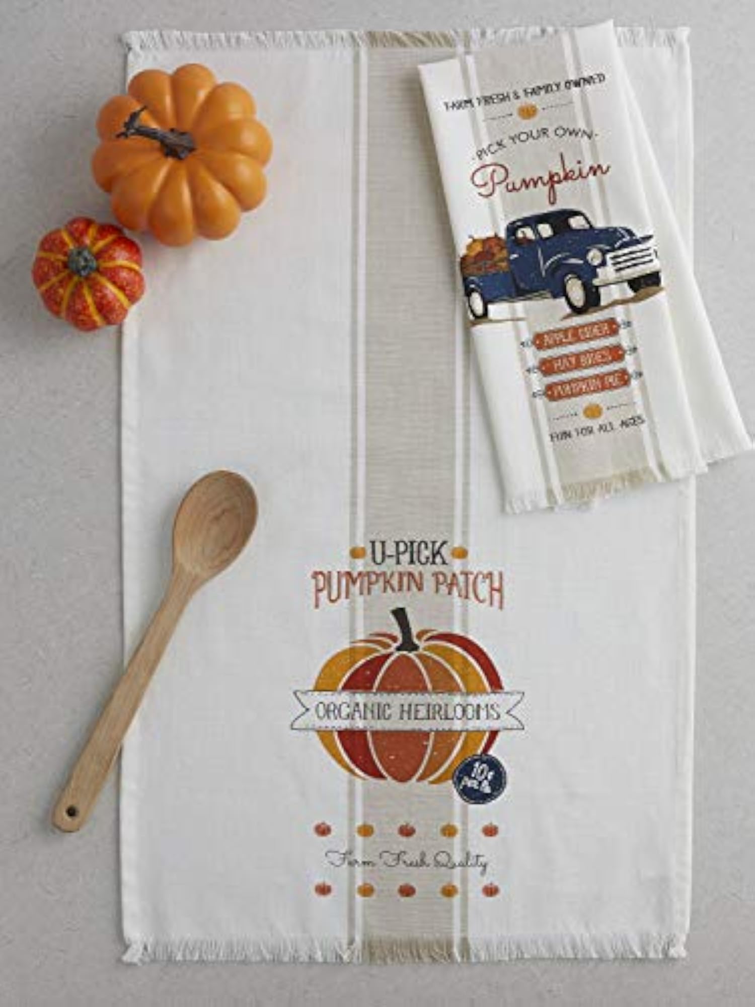 Fall Dish Towel Set, Pumpkin Farm