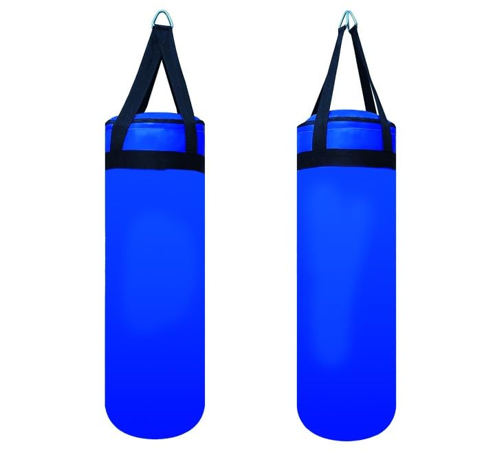 TECNOFIT - Sacco Boxe Bambini Leather Pro Kid Vuoto 5-10-20 kg in Ecopelle - Sacco da Boxe per Bambini - 75 x 25 cm (Blu)