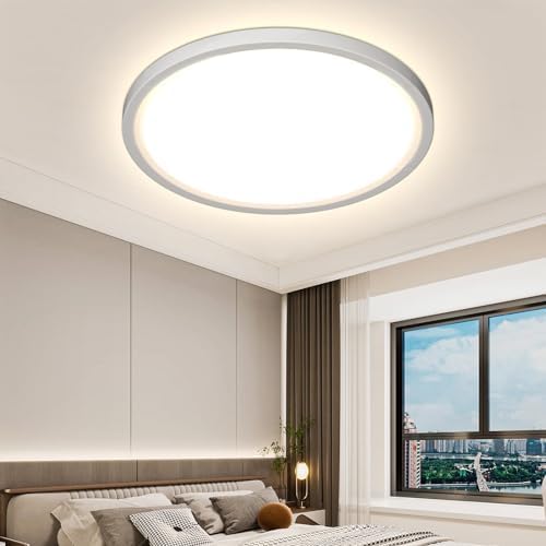 OTREN Plafon LED Oświetlenie Sufitowe 36 W, Ø30 cm Nowoczesna lampa sufitowa 6500 K, 3240 LM Nowoczesne oświetlenie sufitowe, okrągłe, IP44, do łazienki, kuchni, sypialni, na korytarz, balkon, ścianę,