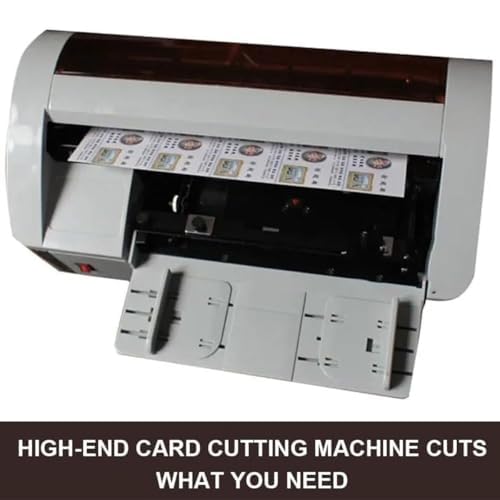 Taglierina automatica per biglietti da visita, macchina elettrica ad alta velocità per carte da 90 x 54 mm, margine regolabile 5-15 mm, taglia 30-40 fogli/min - Qualità professionale