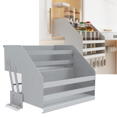 Heavy Duty 2 ripiani estraibili nizer – Soluzione di archiviazione da cucina a parete per piccoli elettrodomestici, massimizzando lo spazio negli armadi, facile accesso e design senza ingombri