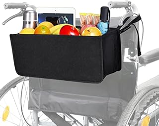 Dotday Wheelchair Backpack, Wheelchair Basket for Back, Wheelchair Bag Wheelchair Accessories Storage for Wheelchair Users, Wheelchair Bags to Hang on Back with Cup Holder