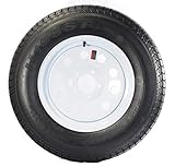205/75D15 Trailer Tire with Rim (White Mod Rim)