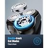 Electric Razor for Men Cordless: Sensitive Skin Care, Electric shavers for Men - 4D Flex Blades, IPX6 Waterproof, USB Fast Charging, Pop-up Trimmer, Gifts for Father's Day