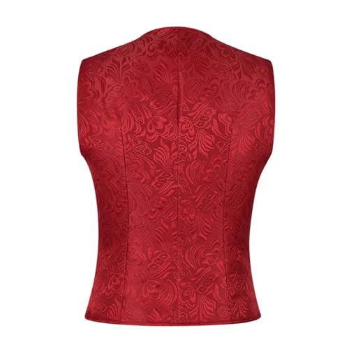 Men's Jacquard Suit Vest Paisley Silky Waistcoat Steampunk Formal Shawl Collar Dress Vest for Wedding Party Blouse4