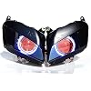 Projector Headlight Kit Big Blue Angel Eye HID for Honda F5 CBR600RR 600RR 2007-2012 Blue & Red