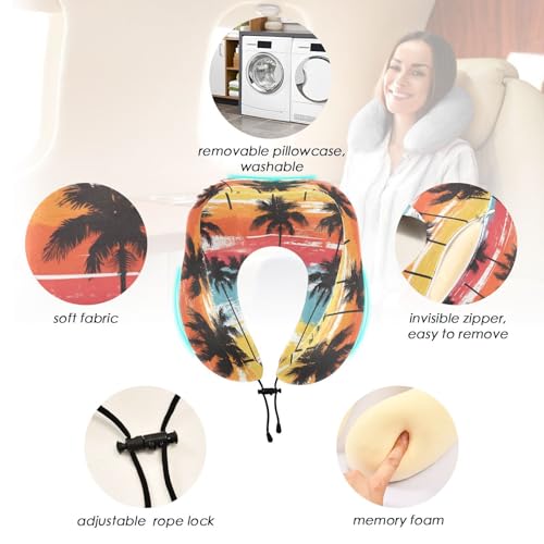 Almohada de espuma viscoelástica multicolor para cuello miniatura 2