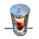Grablaterne mit optionaler Gravur inkl. 7-Tage-Kerze – Wetterfeste Edelstahl Grablampe, Grablicht mit Erdspieß, Grabschmuck Outdoor