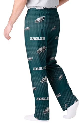 FOCO Philadelphia Eagles Men's Scatter Pattern Pajama Lounge Multi Color Pants3